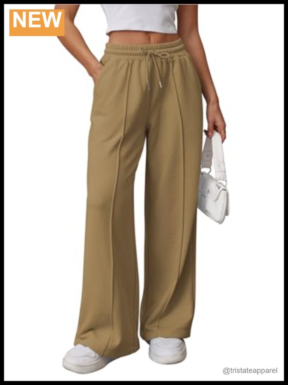 High Waisted Wide Leg Sweatpants Drawstring Baggy Pants